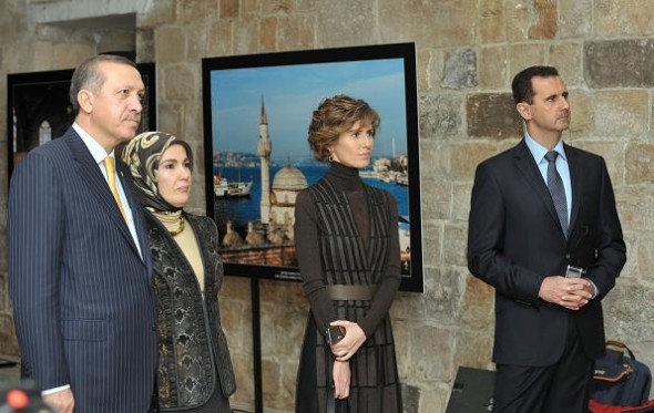 Familiile Assad şi Erdoğan în vizită la mormântul lui Suleiman Magnificul