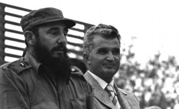 Fidel Castro with Nicolae Ceausescu