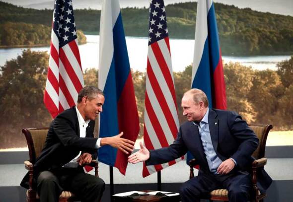 Barack Obama cu Vladimir Putin