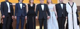 Cristian Mungiu și o parte din actorii din Bacalaureat la Cannes
