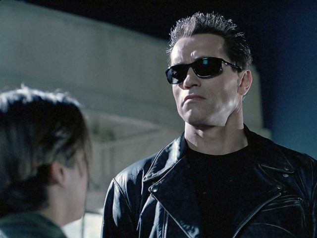 Terminator 2, Schwarzenegger & Furlong